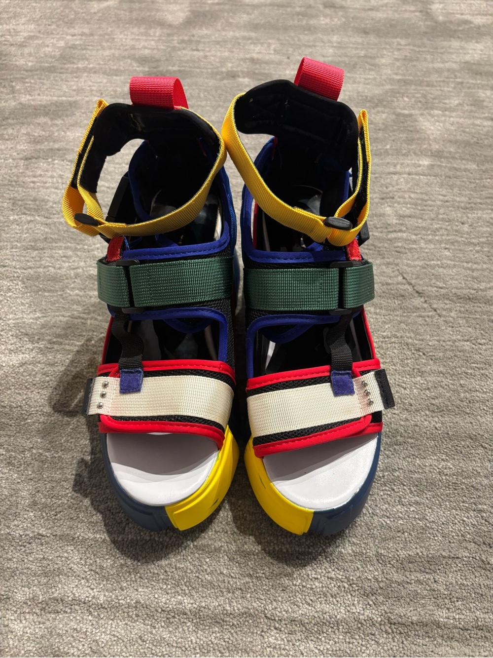 Women’s Multicolor Strap Sandals - Bright Colorblock Festival Sandals